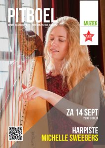 Harpiste Michelle Sweegers, 14 sept 24 affiche Pitboel theater